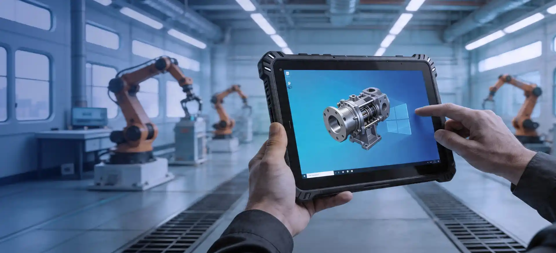 10.1 インチ Windows 堅牢タブレット: